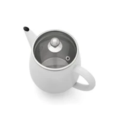 Bredemeijer Duet Eva Theepot 1,1 Liter Mat Wit -Koffie Promoties Winkel 111013 2