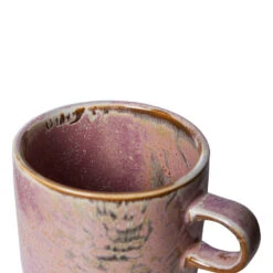 HK Living Chef Ceramics ACE7165 Kop En Schotel 220 Ml Aardewerk Rustic Pink -Koffie Promoties Winkel ace7165 lr b 01 07535