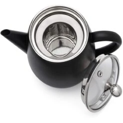 Bredemeijer Duet Eva Theepot 1,1 Liter Mat Zwart -Koffie Promoties Winkel bredemeijer bredemeijer duet eva theepot 11 liter 3 1