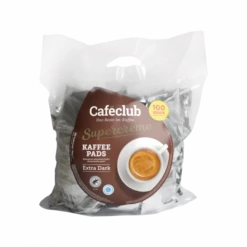 Caféclub Supercreme Extra Dark Roast Koffiepads Voordeeltas