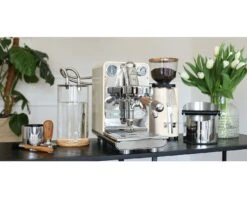 ECM Puristika Espressomachine Rvs / Crème -Koffie Promoties Winkel ecm puristika creme milieu