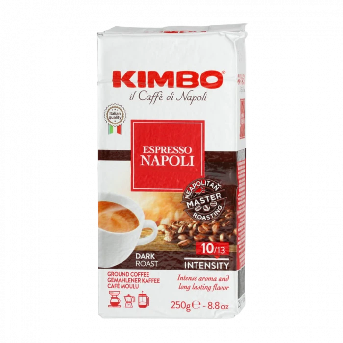 Kimbo Espresso Napoli Gemalen Koffie 250 G. 3 Kimbo Espresso Napoli Gemalen Koffie 250 G.